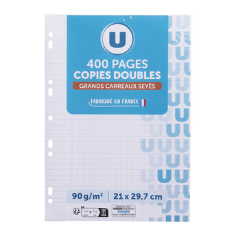 Image de U
Copies doubles perforées A4 400p grands