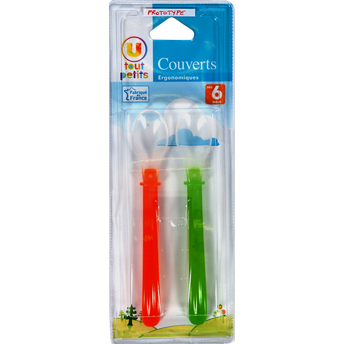 Image de U TOUT PETITS
Lot de 2 cuilleres douces avec embout