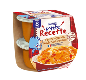Image de P'tite Recette légumes/poulet dès 8 mois NESTLE pot