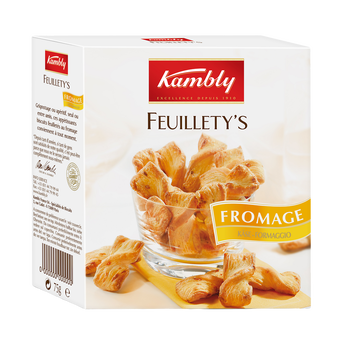 Image de Snacks feuilletés au beurre et gruyère Suisse Feuillety's KAMBLY