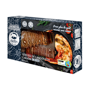 Queue de langouste blanche crue DELFIN, 2x170g - Super U, Hyper U, U