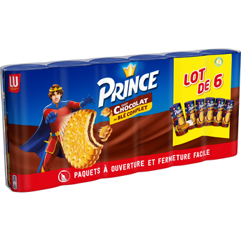 Image de Biscuits fourrés au chocolat au blé complet PRINCE LU - Paquet d