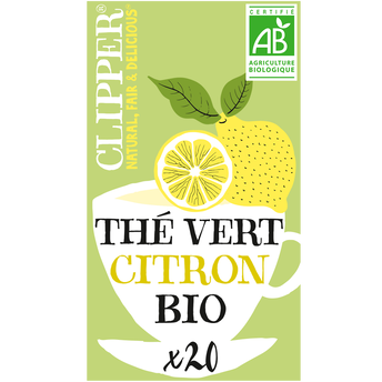 Image de Thé vert Bio Citron CLIPPER - 20 sachets
