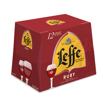 Leffe Bière Ruby Abbaye De Leffe, 5°, Pack De 12x25cl