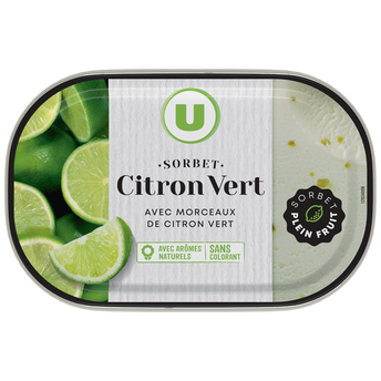 Image de U
Sorbet plein fruit citron vert - bac 1L