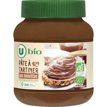 Image de U BIO
Pâte à tartiner aux noisettes sans huile de palme