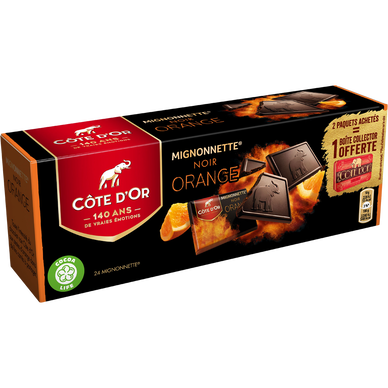 Chocolat noir mignonette Bio Côte d'Or x18 - 10g
