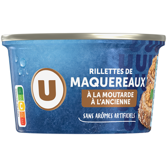 Image de U
Rillettes de maquereaux moutarde à l'ancienne  boîte de