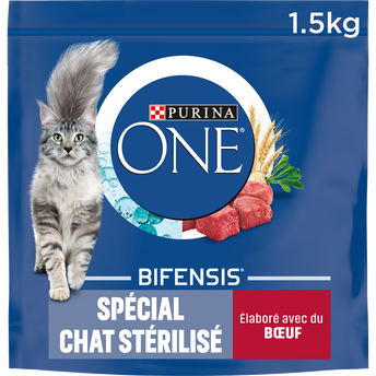 Image de Croquettes pour chat adulte stérilisé 0 Boeuf, Blé PURINA ONE