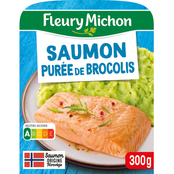 Image de Plat Cuisiné Individuel filet de saumon et purée de brocolis FLEURY MICHON