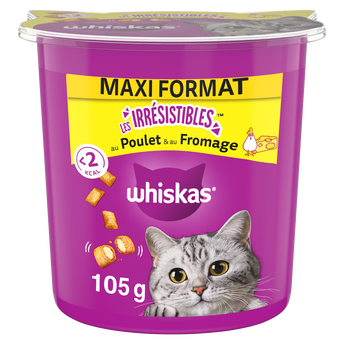 Image de Friandises chat Les Irrésistibles au poulet et au fromage WHISKAS