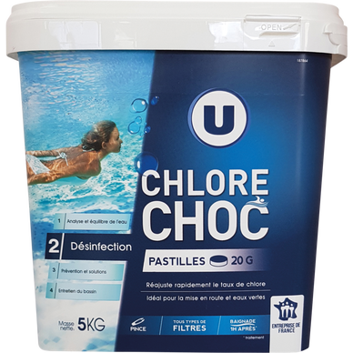 Chlore Choc Piscine 20gr - 1er prix - 5kg