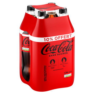 Coca Cola Coca-cola Zéro Pet 4x1,75 Litre 10%off