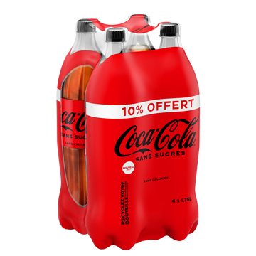 Coca Cola Coca-cola Zéro Pet 4x1,75 Litre 10%off