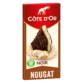 Image de Chocolat noir fourré au nougat COTE D'OR - Tablette de