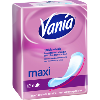 Image de Serviettes hygiéniques maxi nuit VANIA