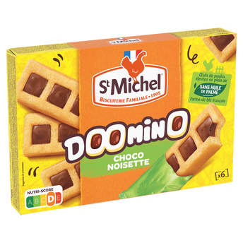 Image de Gâteau avec nappage chocolat poudre et noisette doomino ST MICHEL