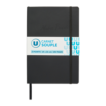 Image de U
Carnet souple à élastique dot 14x21cm 192p