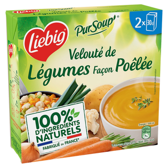 Image de Soupe Pur'Soup velouté de légumes poêlés LIEBIG, 2 briques de