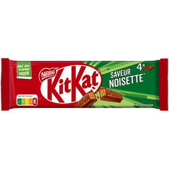 Image de Barres de chocolat au lait saveur noisettes KITKAT - 4 barres de