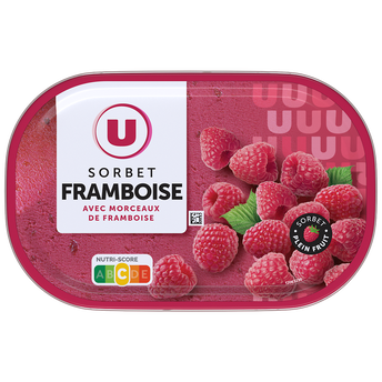 Image de U
Sorbet plein fruit framboise - bac 1L