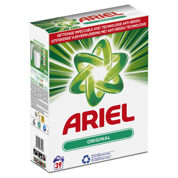 Ariel Lessive Poudre Régulier, Ariel, 39 Doses, Boîte De 2,54kg