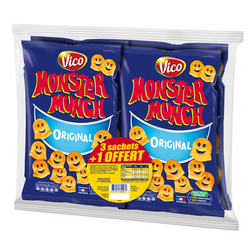 Monster Munch Chips Salé Monster Munch Vico, 3x85g