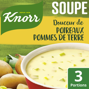 Image de Soupe Douceur poireaux pomme de terre pointe crème oignons KNORR