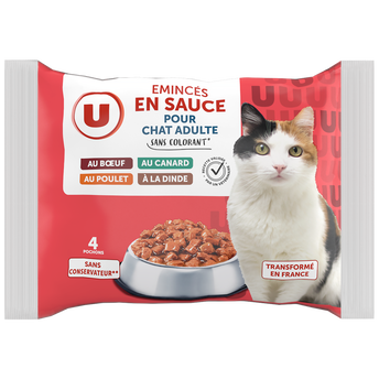Image de U
Sachets fraicheur pour chat Emincée en sauce viandes