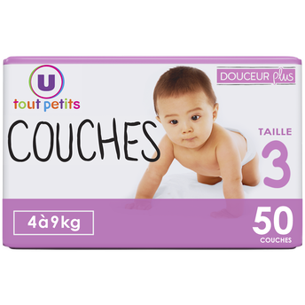 Image de U TOUT PETITS
Couches douceur plus Taille 3, 4/9kg