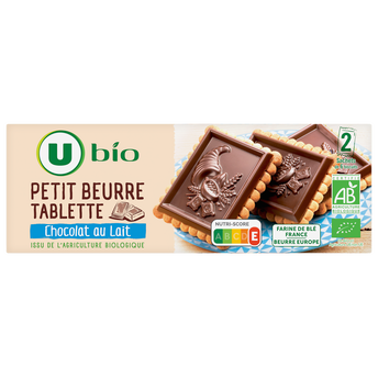 Image de U BIO
Petit beurre chocolat au lait tablette bio paquet de