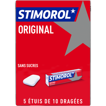 Image de Stimorol original menthe/réglisse s/sucres, 5x10 Dragées