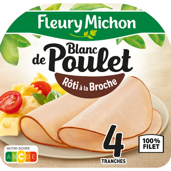 Image de Blanc de poulet rôti à la broche FLEURY MICHON, 4 tranches