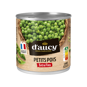 Image de Petits pois extra-fins  D'AUCY - Boîte de 280g net