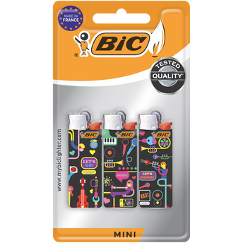 Image de Briquets mini décor J25 multipack sous blister BIC