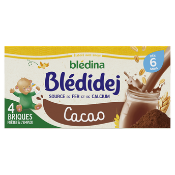 Image de Lait et céréales bébé saveur cacao dès 6 mois BLEDIDEJ BLEDINA
