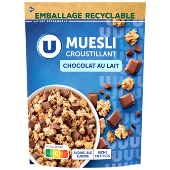 Image de U
Céréales Muesli croustillant au chocolat au lait