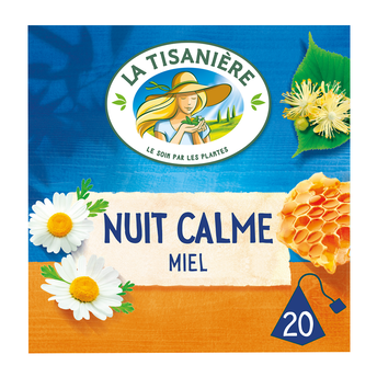 Image de Infusion nuit calme miel LA TISANIERE, x 20 sachets