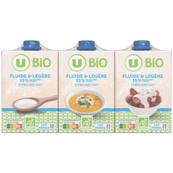 Image de U BIO
Crème Fluide & légère stérilisée uht 15%mg
