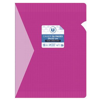 Image de U
Cahier piqure 24x32 96p grands carreaux polypro