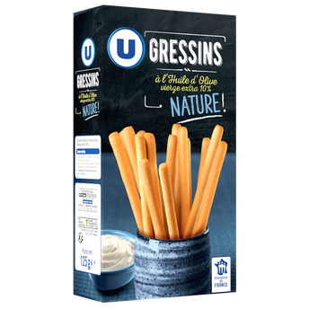 Image de U
Gressins nature à l'huile d'olive paquet de
