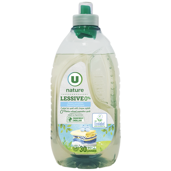 Image de U NATURE
Lessive liquide - Hypoallergénique - 30 lavages - 1.5