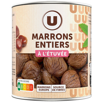 Image de U
Marrons entiers à l'étuvée - Boîte de 510g net