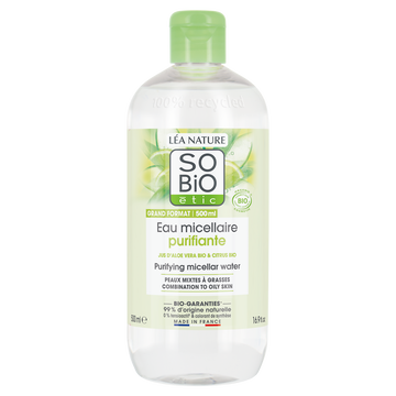 SO'BiO étic Eau Micellaire Peaux Sensibles Aloé Vera Bio So Bio, Flacon De 500ml