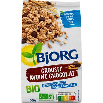 Bjorg Céreales Croutillantes D'avoine Et Chocolat Noir Bio Bjorg, 500g