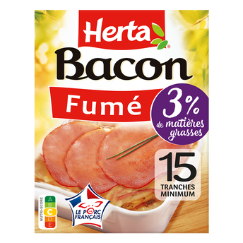 Image de Bacon tranches fines HERTA, 15 tranches soit