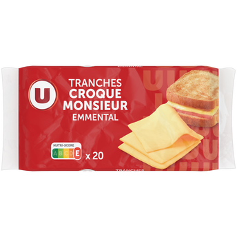 Image de U
Fromage fondu à l'emmental pour croque monsieur  19%MG - 20