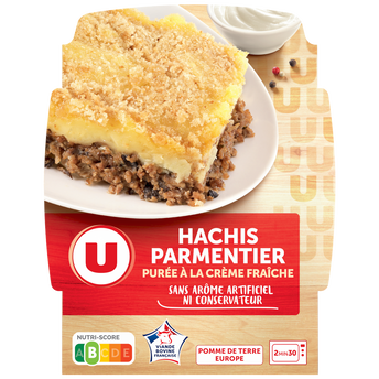 Image de U
Plat cuisiné individuel Hachis parmentier purée à la crème fraîche