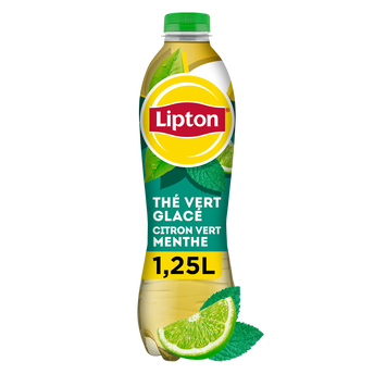 Image de Boisson au thé vert et citron citron vert et menthe LIPTON ICE TEA, Bouteille