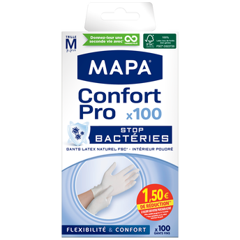 Image de 100 Gants fins en latex Solo MAPA Professionnel, taille